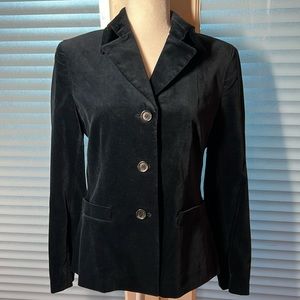 JONES NEW YORK STRETCH BLUE VELVET BLAZER NWOT